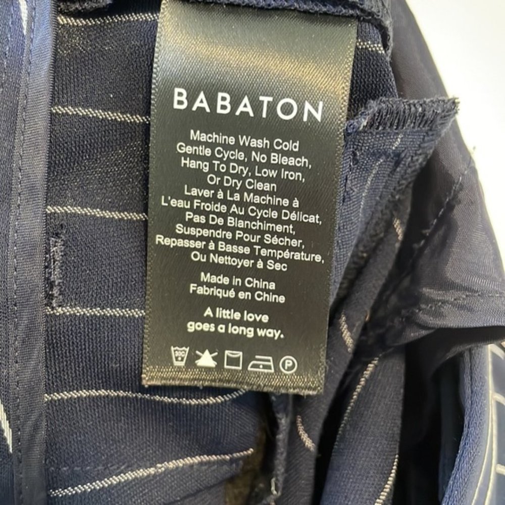 Babaton Modesto Navy Pinstripe Pants Size 0 - Picture 9 of 10